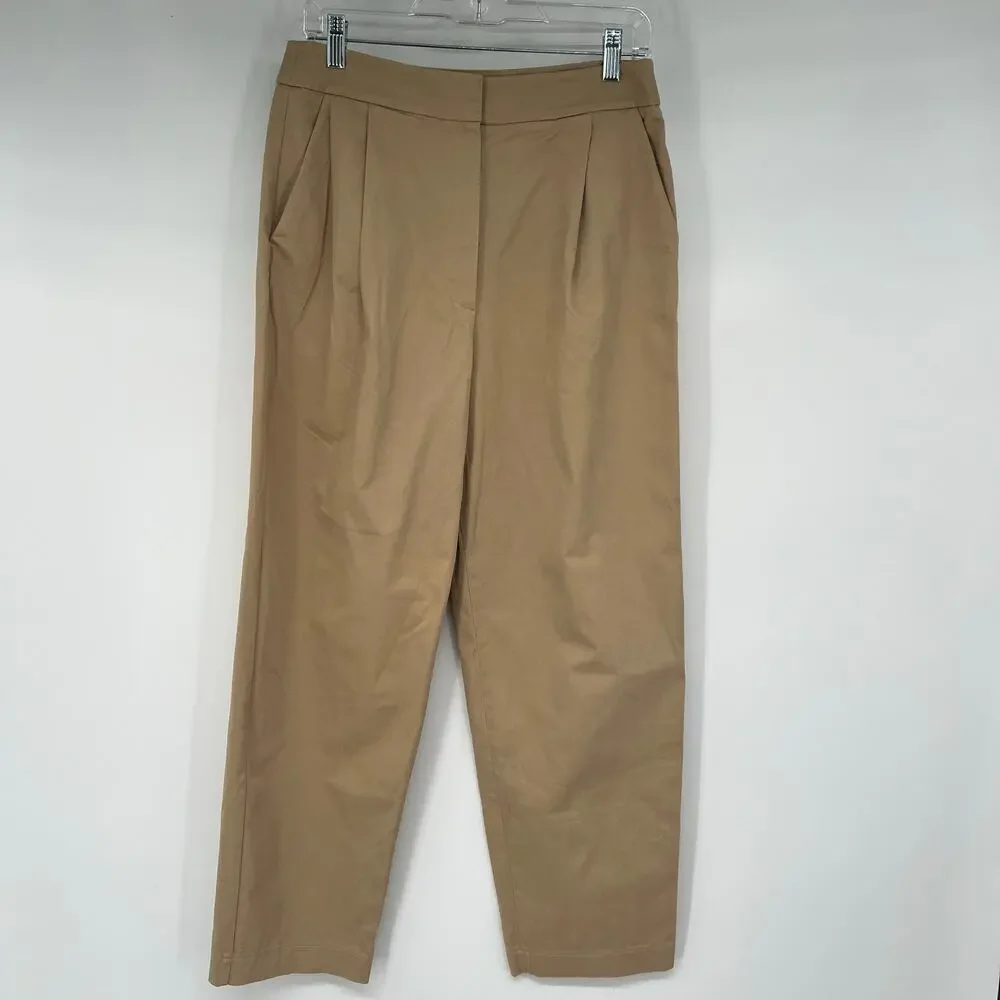 Women's Tan Straight Leg Pants - Picture 2 of 9